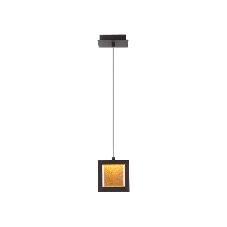 Brentwood Mini LED Pendant in Dark Bronze and Glass