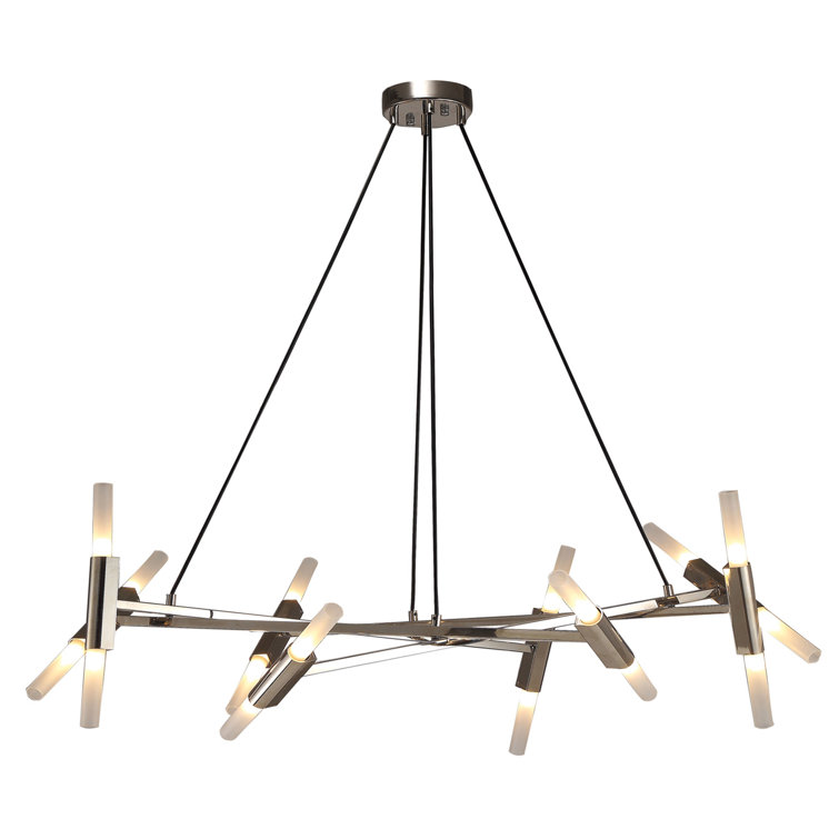 Manhattan Ave. Polished Nickel 16-Light Sputnik Chandelier