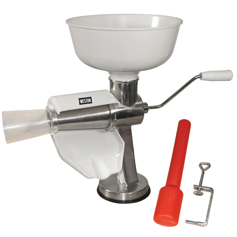 Stainless Steel Tomato Press with Food Strainer and Clamp