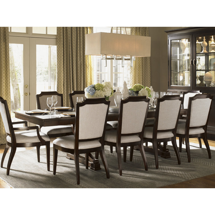 Transitional Ivory Upholstered Wood Side Chair 20.5"