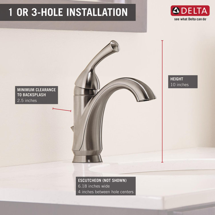 Haywood Stainless Steel Single Hole Modern Bathroom Faucet