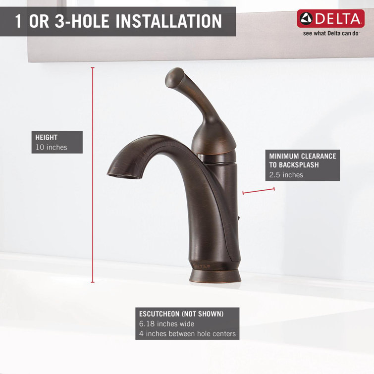 Haywood 9'' Modern Single Hole Stainless Steel Bathroom Faucet
