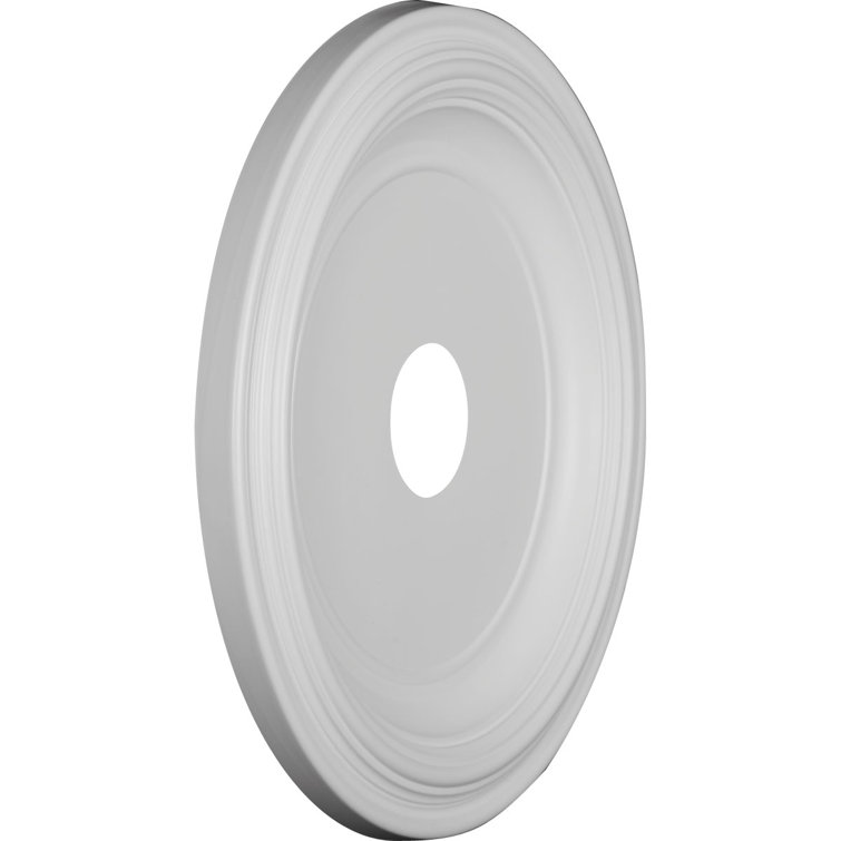 19-Inch White Traditional Thermoformed PVC Ceiling Medallion
