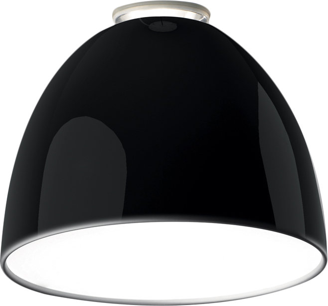 Gloss White Aluminum LED Bowl Ceiling Light 21.69"