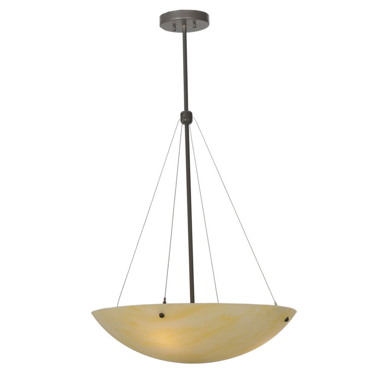 Timeless Bronze and Glass 3-Light Indoor/Outdoor Pendant