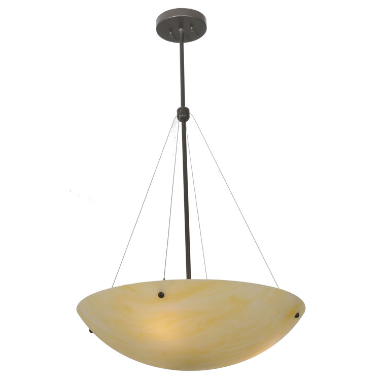 Timeless Bronze and Glass 3-Light Indoor/Outdoor Pendant