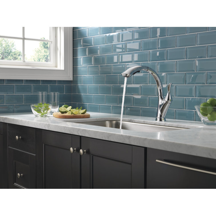 Linden Chrome Pull-Out Spray Single Handle Kitchen Faucet