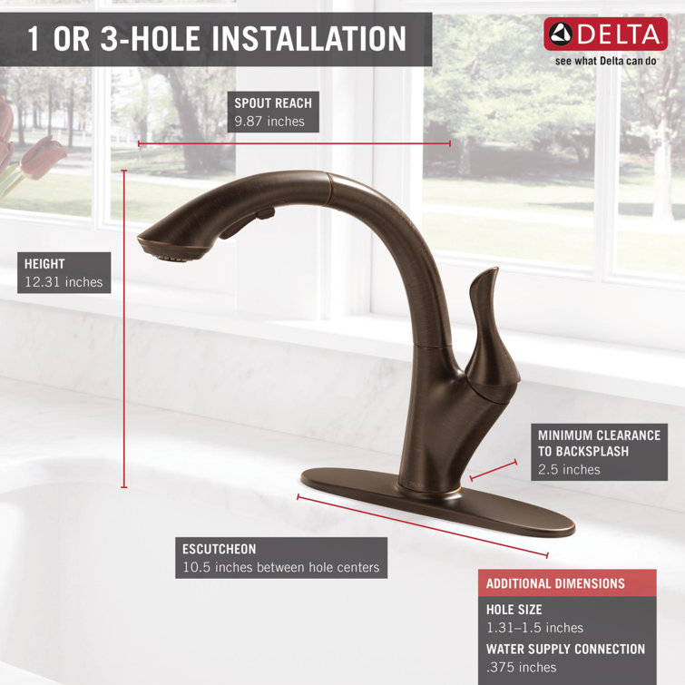 Venetian Bronze Pull-Out Spray Kitchen Faucet with Zinc Handle