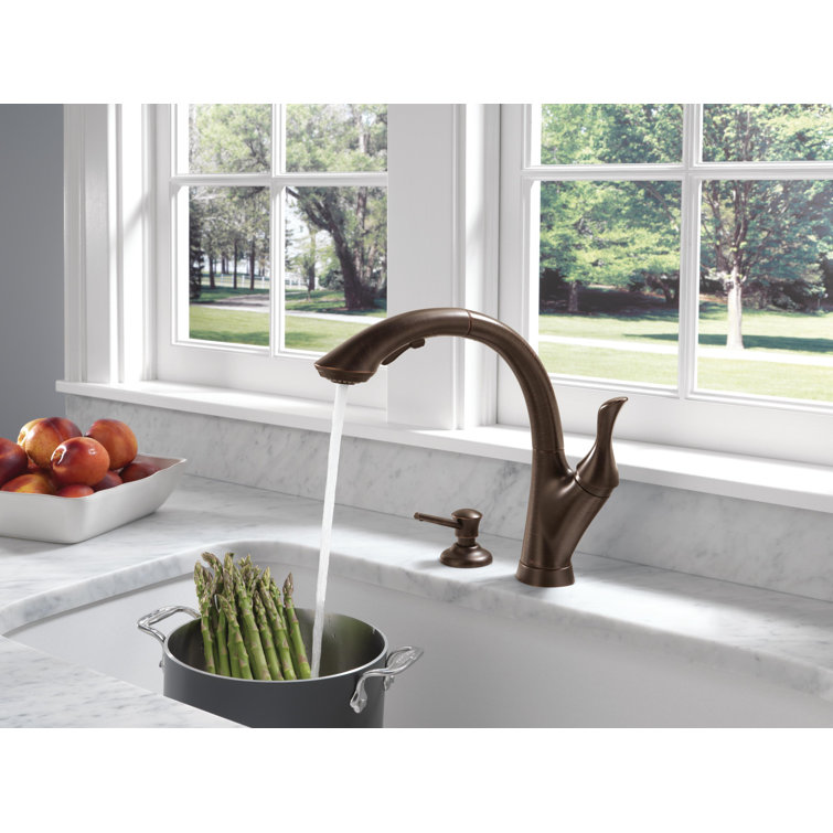 Venetian Bronze Pull-Out Spray Kitchen Faucet with Zinc Handle