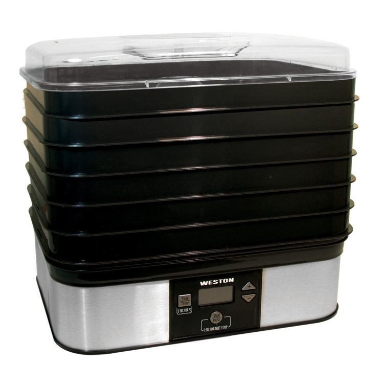Weston 6-Tray Black and Silver Digital Food Dehydrator