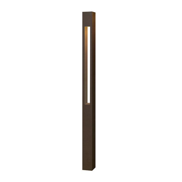Bronze 30" LED Pathway Bollard Light with Etched Glass Lens