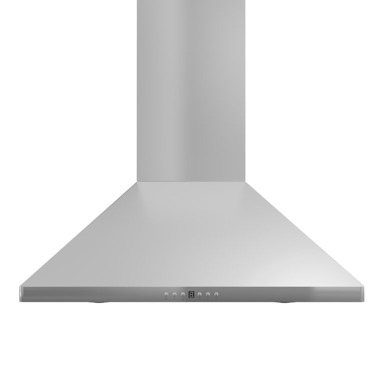 36" Stainless Steel Convertible Wall Mount Range Hood with Charcoal Filter