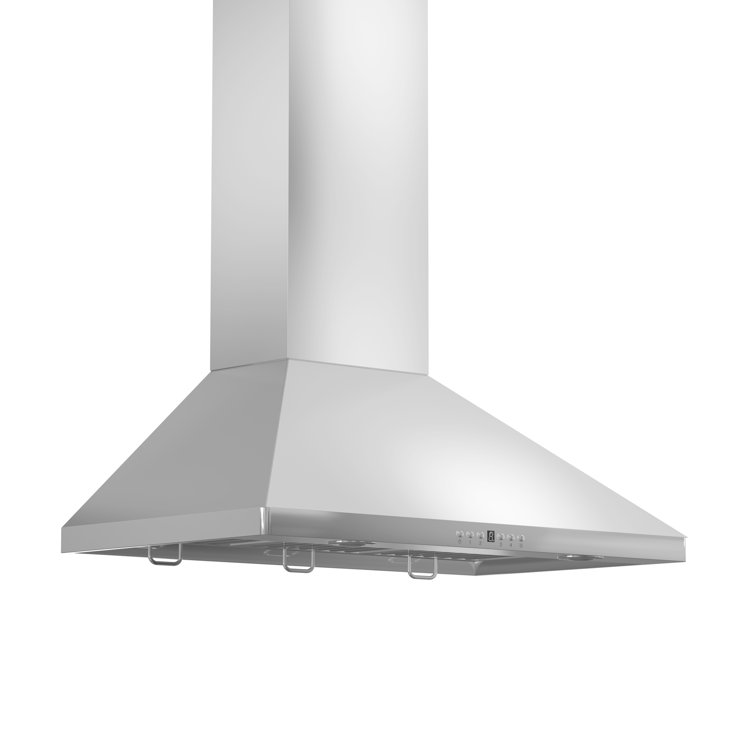 36" Stainless Steel Convertible Wall Mount Range Hood with Charcoal Filter
