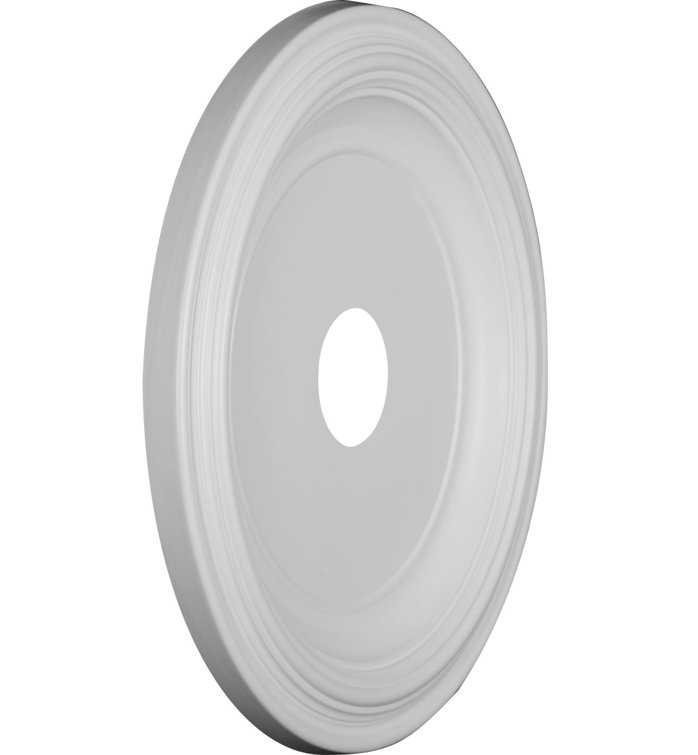 19-Inch White Traditional Thermoformed PVC Ceiling Medallion
