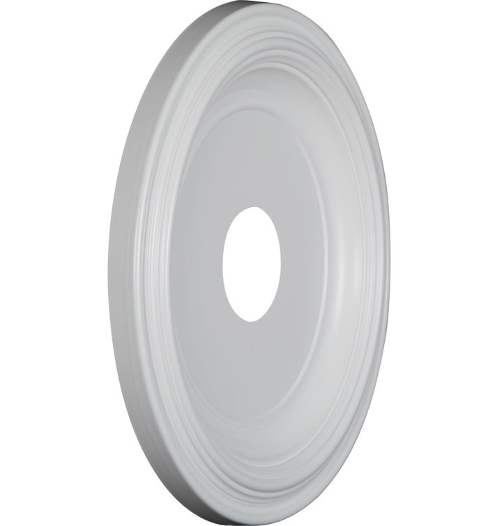 16" White Thermoformed PVC Traditional Ceiling Medallion