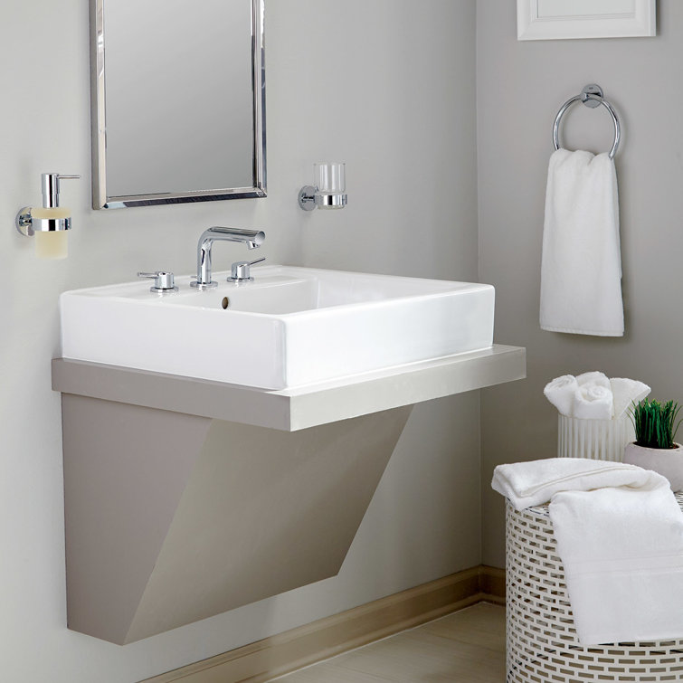 Brushed Nickel Modern Widespread Bathroom Faucet with Drain Assembly