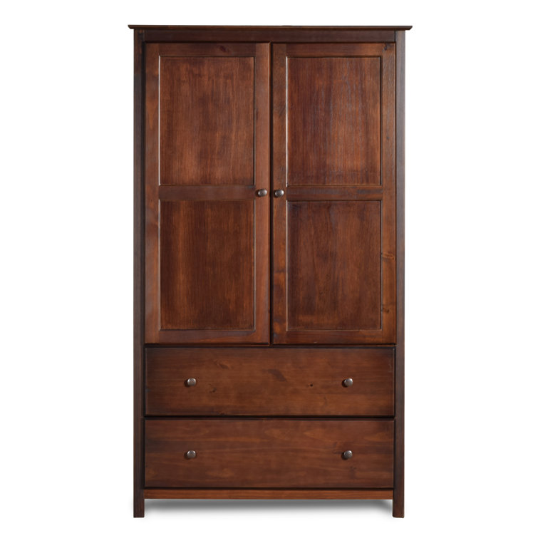 Cherry Solid Wood Shaker Style Armoire with Drawers