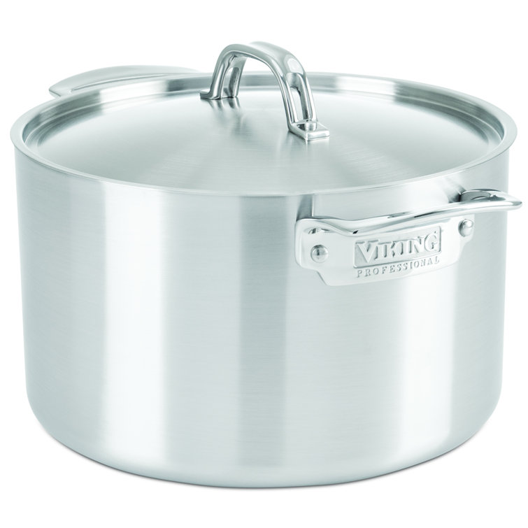 Viking 8-Quart Stainless Steel Stockpot with Glass Lid