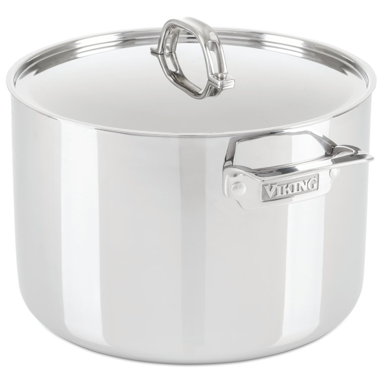 Viking 12-Quart Stainless Steel Stock Pot with Lid