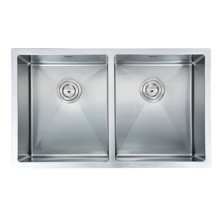 Prestige Series 28'' Stainless Steel Double Bowl Kitchen Sink