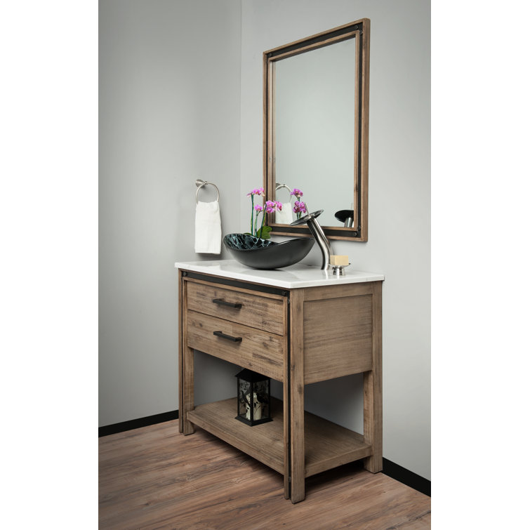 Black and Silver Oval Glass Above-Counter Vessel Sink