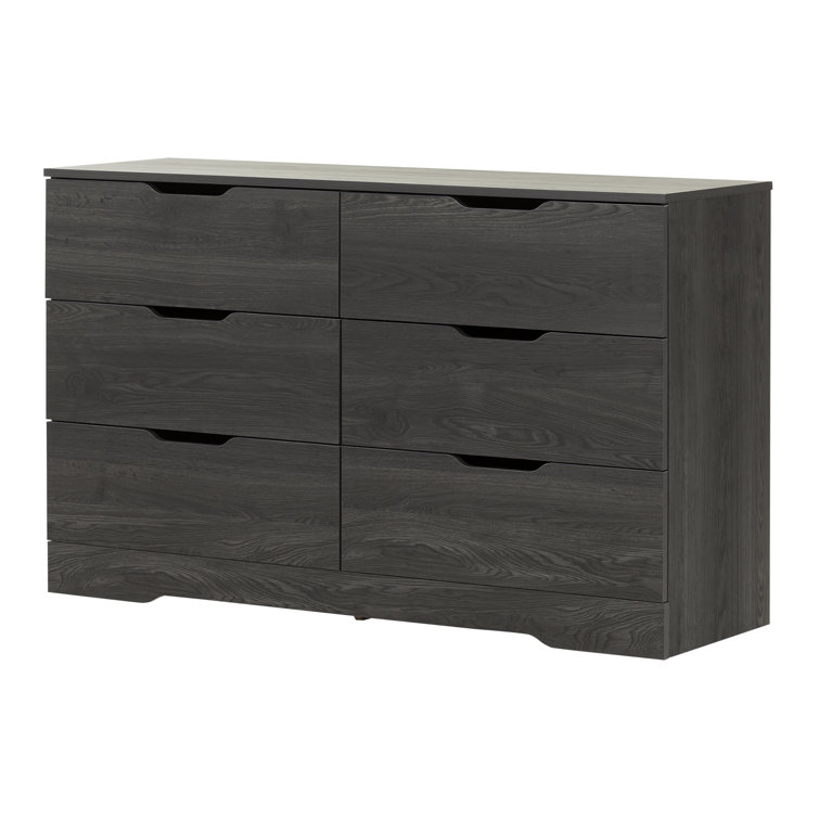 Gray Oak Double Dresser with Soft Close Drawers