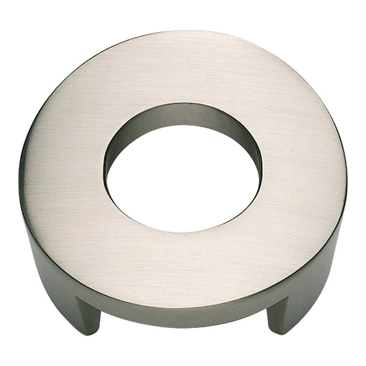 Brushed Nickel Round Modern Cabinet Knob with Mounting Hardware