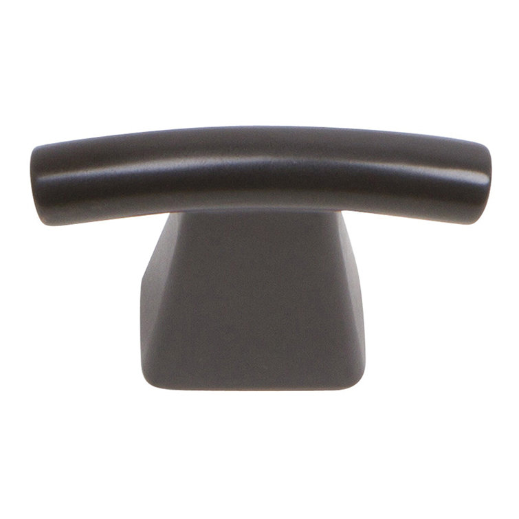 Modern Bronze T-Shaped Square Bar Knob with Mounting Hardware