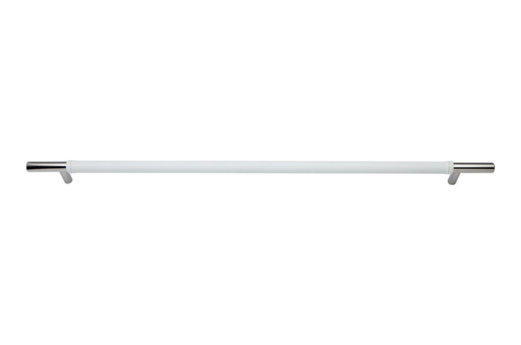 Zanzibar 19.8" White and Polished Chrome Bar Appliance Pull