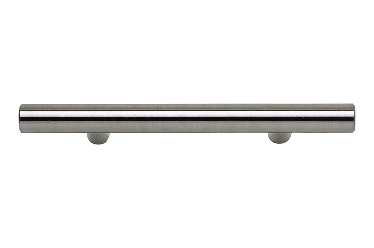 Brushed Nickel Modern Bar Pull with Mounting Hardware