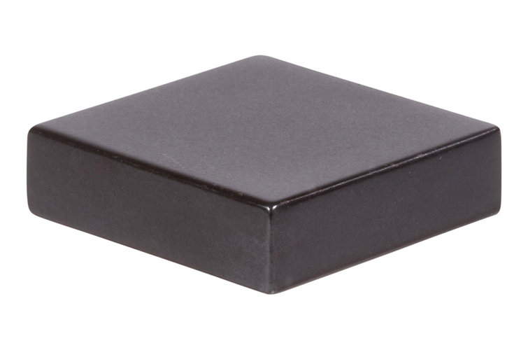 Modern Bronze Square Thin Knob with Mounting Hardware