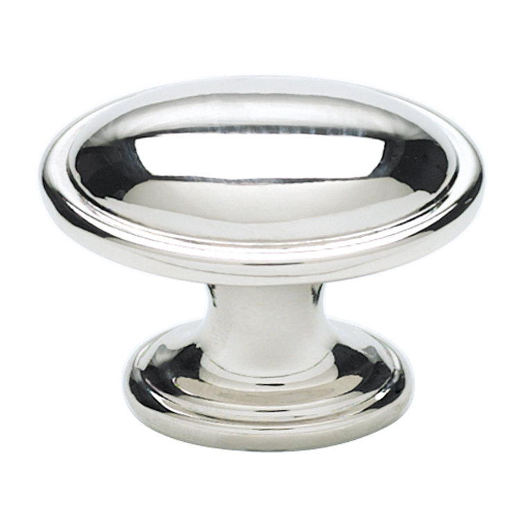 Austen Polished Chrome Oval Knob with Mounting Hardware