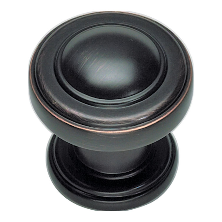 Bronte Round Venetian Bronze Polished Knob with Mounting Hardware