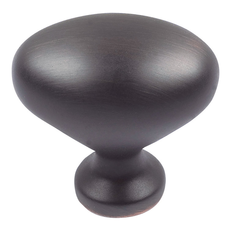 Venetian Bronze Oval Knob with Mounting Hardware