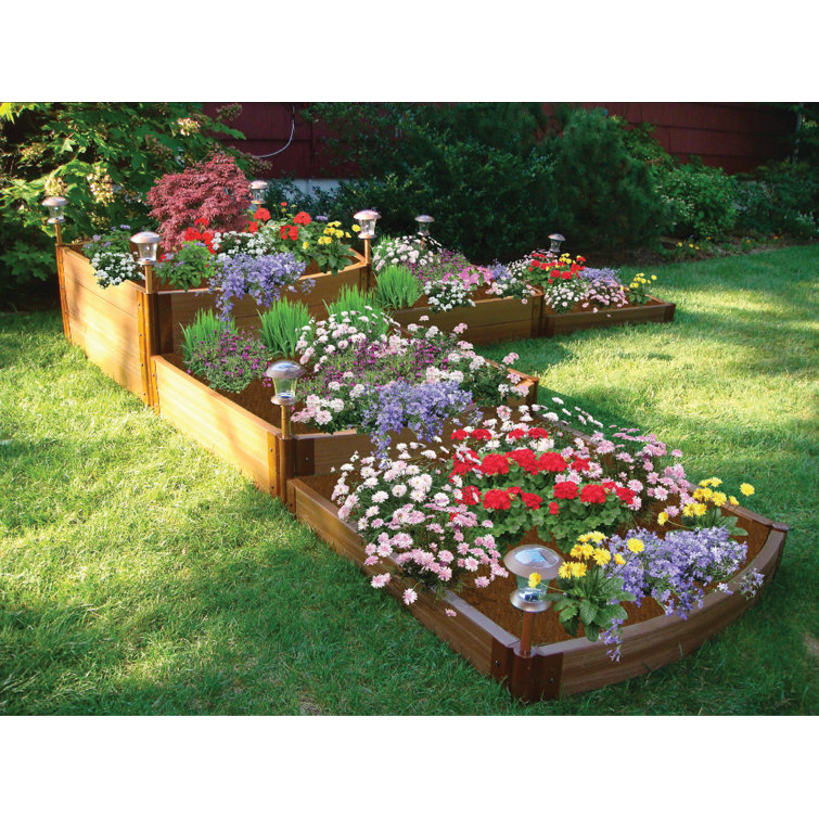 Classic Sienna Brown Composite Tri-Level Raised Garden Bed