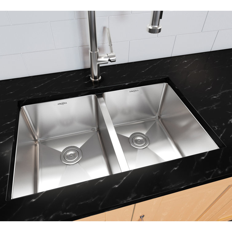 Prestige Series 28'' Stainless Steel Double Bowl Kitchen Sink