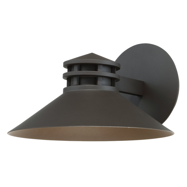 Sodor 1-Light Dimmable LED Outdoor Sconce in Bronze