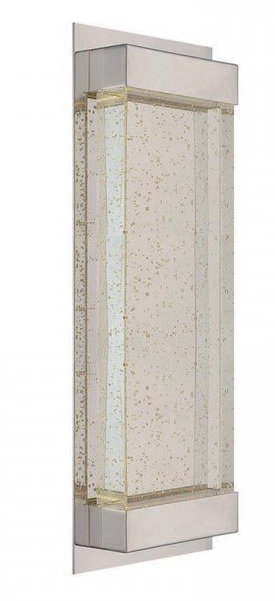 Elysian 13" Dimmable LED Wall Sconce in Polished Nickel with Crystal Bubbles