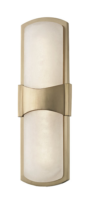 Valencia Aged Brass Alabaster Shade LED Wall Sconce