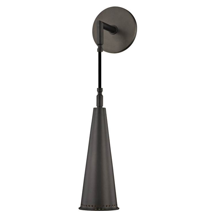 Alva Old Bronze Dimmable Spun Metal 1-Light Downlight Sconce