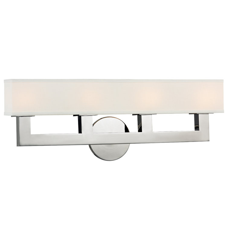 Polished Nickel Modern Gray Direct Wired Sconce