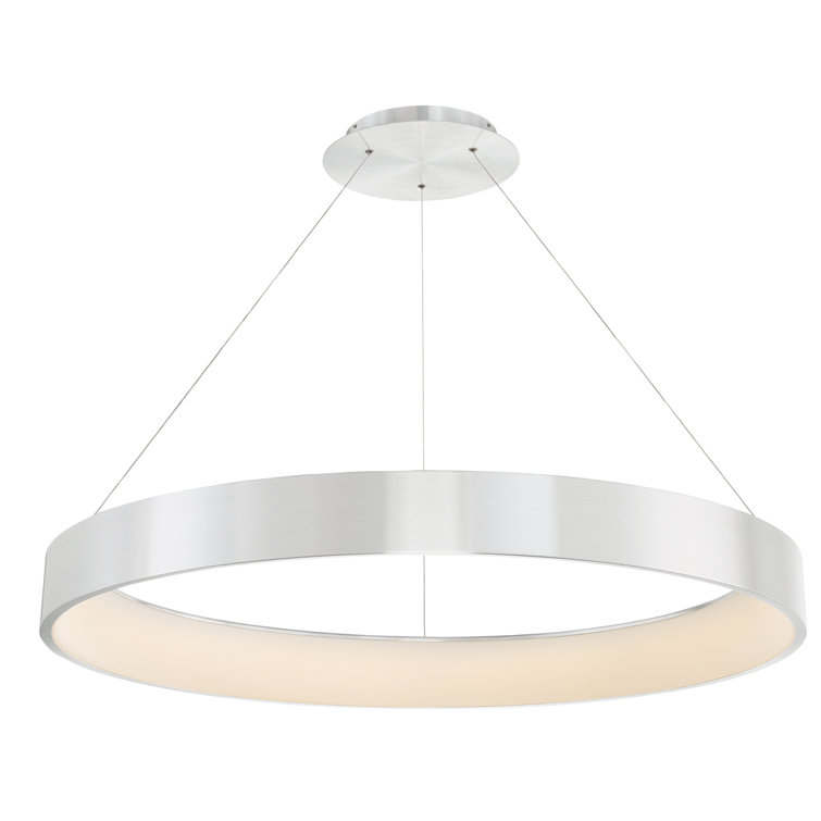 Corso 32" Brushed Aluminum LED Drum Pendant Light