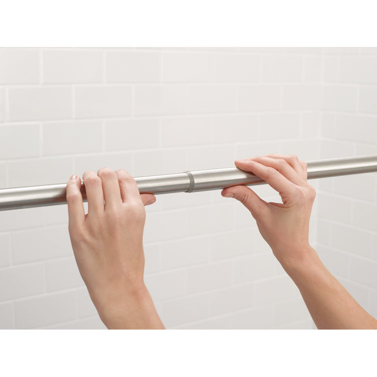 Moen 44-72 Inch Adjustable Brushed Nickel Tension Mounted Shower Curtain Rod