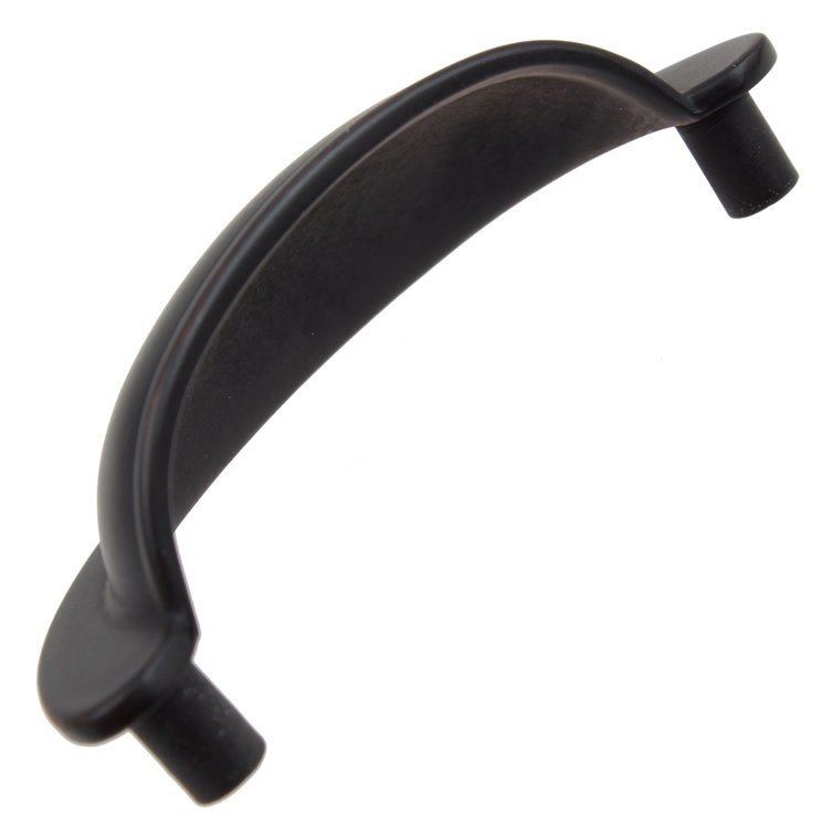 Oil Rubbed Bronze Traditional Cup Bin Pull with Mounting Hardware