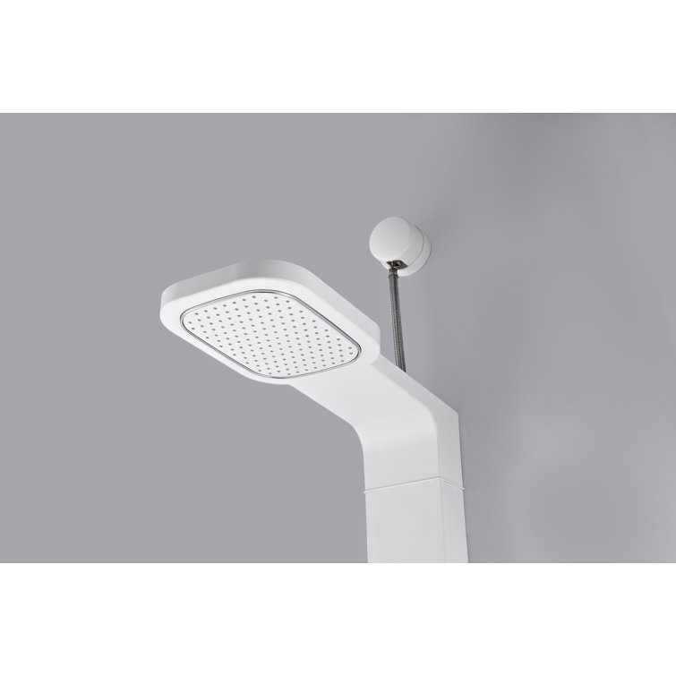 Inland Series 44'' White Shower Panel with Fixed Head