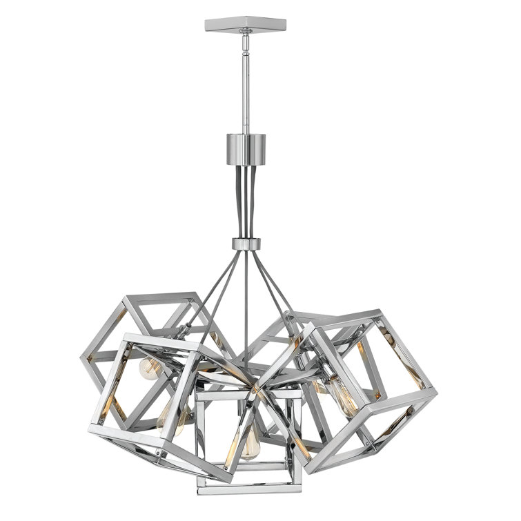 Ensemble 5-Light Polished Nickel Modern Cluster Pendant