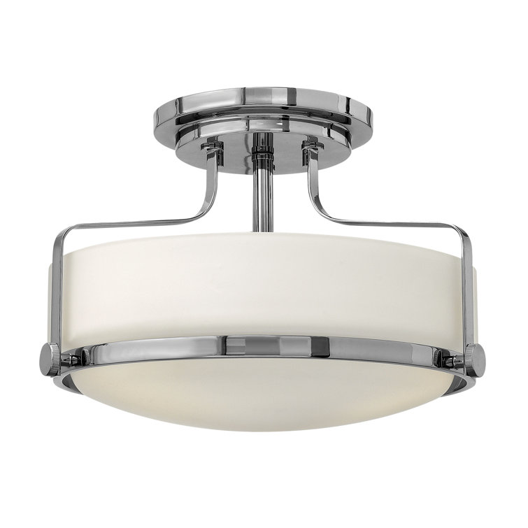 Transitional 3-Light Chrome Globe Chandelier with Etched Opal Shade