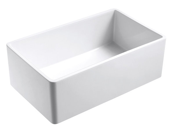 Olde London 33" White Fireclay Farmhouse Kitchen Sink
