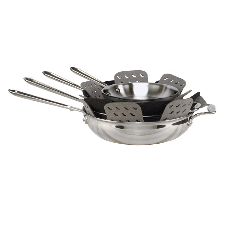 Black and Gray Polyester Cookware Protector Set, 18-inch