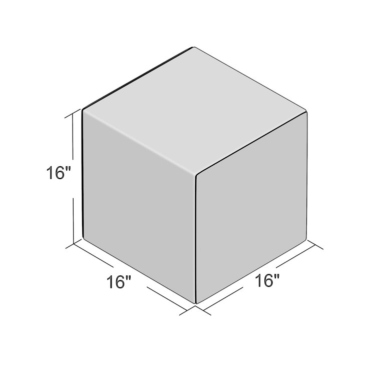 Brushed Metal Square Block End Table